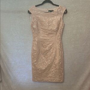 Ralph Lauren Pink Ruched Sheath Midi Dress